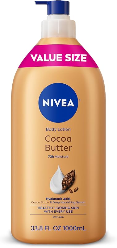 Cocoa Butter Body Lotion for Dry Skin, Hyaluronic…