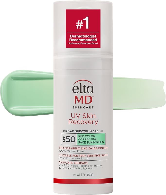 UV Skin Recovery 100% Mineral Face Sunscreen, SPF 50